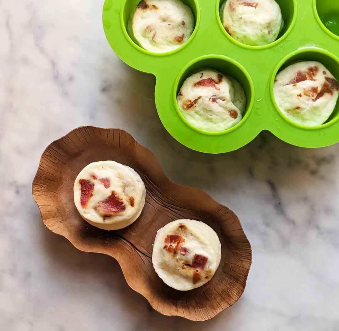 Instant Pot Copycat Starbucks Egg Bites Bacon and Guyere Cheese